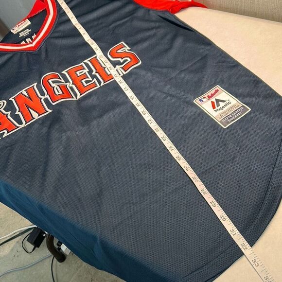 Mike Trout Kiiiiid LA Angels Jersey 27 Majestic Authentic Players MLB Baseball - Picture 10 of 10